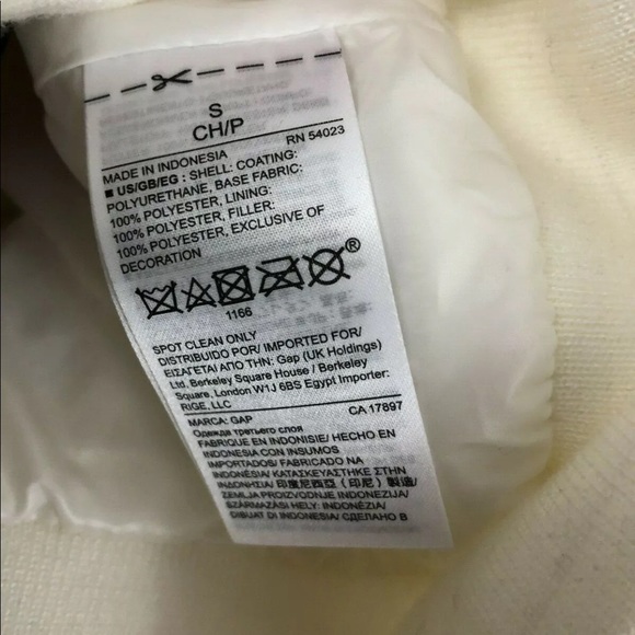 Gap Primaloft Zip Up Vest Gold White Size Sm NWT - Picture 8 of 8